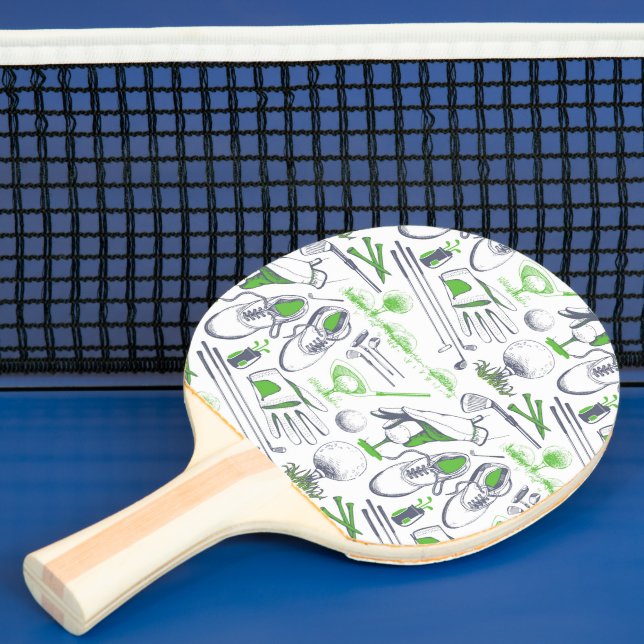 Raquete De Ping Pong Padrão de ícones de golfe verde (Insitu)