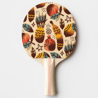 Raquete De Ping Pong Padrão de mistura de Frutas tropical colorida