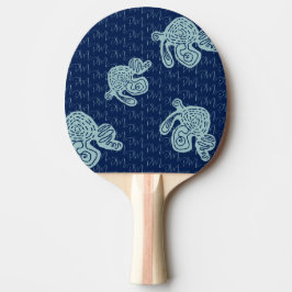 Raquete De Ping Pong Padrão de Monograma Abstrato