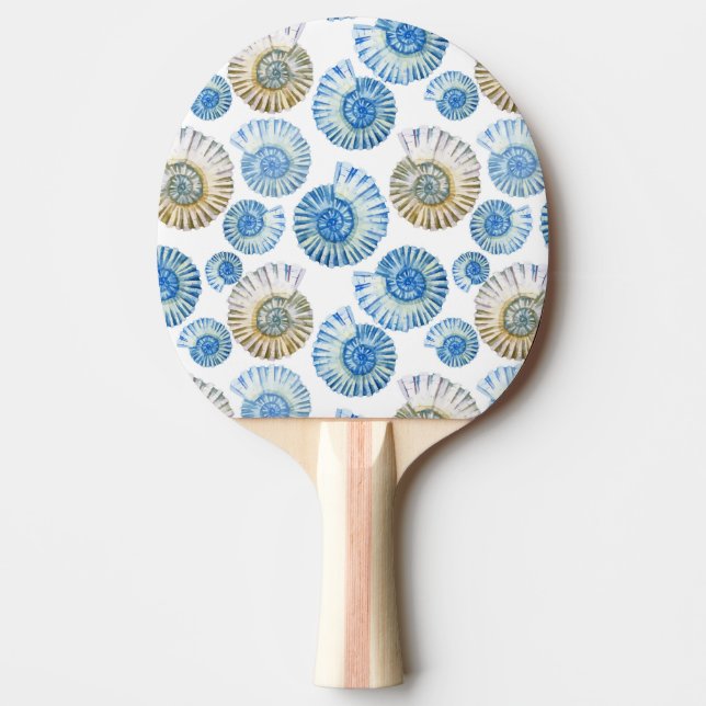 Raquete De Ping Pong Padrão de Pastel Seashell 2 (Frente)