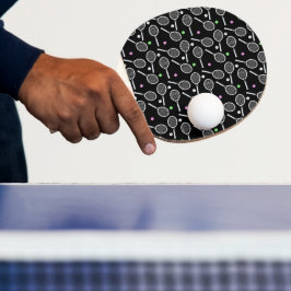 Raquete De Ping Pong Padrão de rack tênis preto