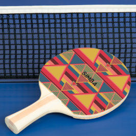 Raquete De Ping Pong Padrão de Triângulo Colorido Pan-Africano Personal