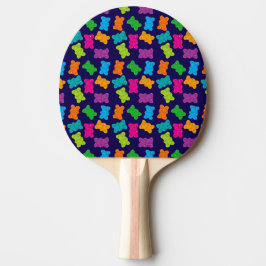 Raquete De Ping Pong Padrão de Ursinhos Gummy