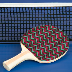 Raquete De Ping Pong Padrão de ziguezague colorida do gesso