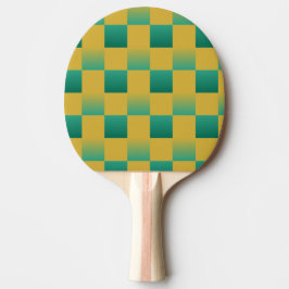 Raquete De Ping Pong Padrão elegante em verde e ouro
