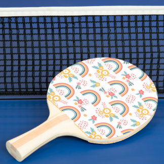 Raquete De Ping Pong Padrão floral cotovelo colorido