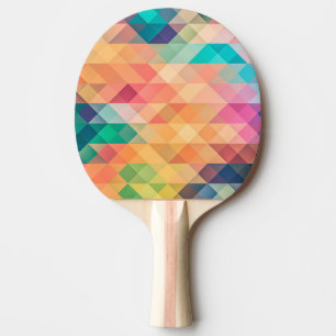 Raquete De Ping Pong Padrão geométrico colorido do Abstrato