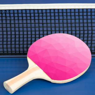 Raquete De Ping Pong Padrão Geométrico de Gradiente Rosa Quente
