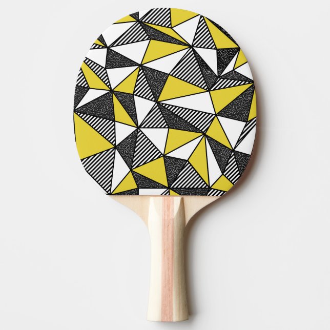 Raquete De Ping Pong Padrão Geométrico de Poly Inferior (Frente)