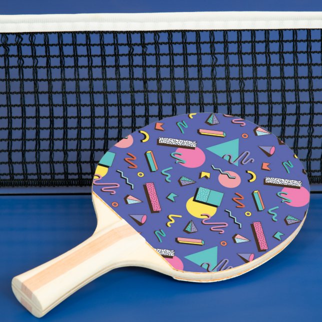 Raquete De Ping Pong Padrão Geométrico Retroativo (Insitu)