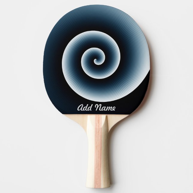 Raquete De Ping Pong Padrão Legal preto e azul personalizado   (Frente)
