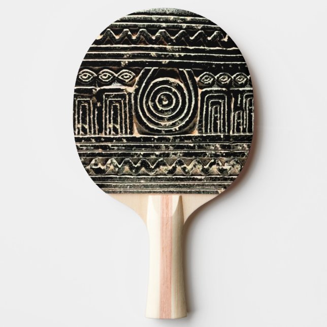 Raquete De Ping Pong Padrão Mesopotâmico Sumeriano Antigo (Frente)
