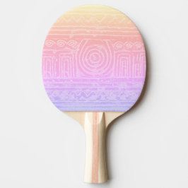 Raquete De Ping Pong Padrão Mesopotâmico Sumeriano Antigo Rosa