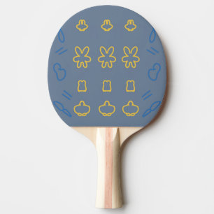 Raquete De Ping Pong Padrão Minimalista Kawaii Estética Pastel Fofa