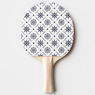 Raquete De Ping Pong Padrão náutico com roda de vela e bússola