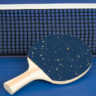Raquete De Ping Pong Padrão Ouro Star no Blue Night