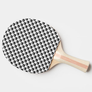 Raquete De Ping Pong Padrão Preto e Branco de Muitas Luas