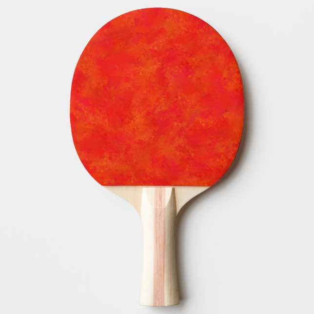 Raquete De Ping Pong Padrão Red Orange Abstrato (Frente)
