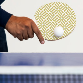 Raquete De Ping Pong Padrão Sayagata, japonês, Dourado e branco