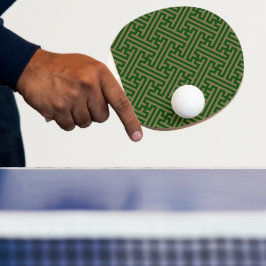 Raquete De Ping Pong Padrão Sayagata, japonês, verde e Dourado