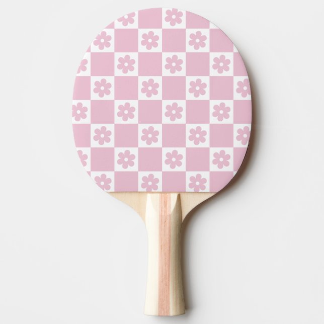 Raquete De Ping Pong Padrão selecionado da Flor Rosa (Frente)