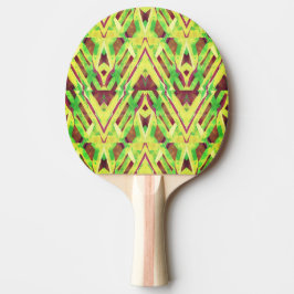 Raquete De Ping Pong Padrão verde e castanho