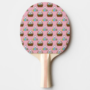 Raquete De Ping Pong Padrões de cesto de caça de ovos de coelho fino e