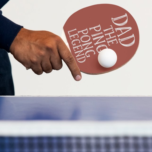 Raquete De Ping Pong Pai Com A Legenda Do Pino Vermelho Engraçado