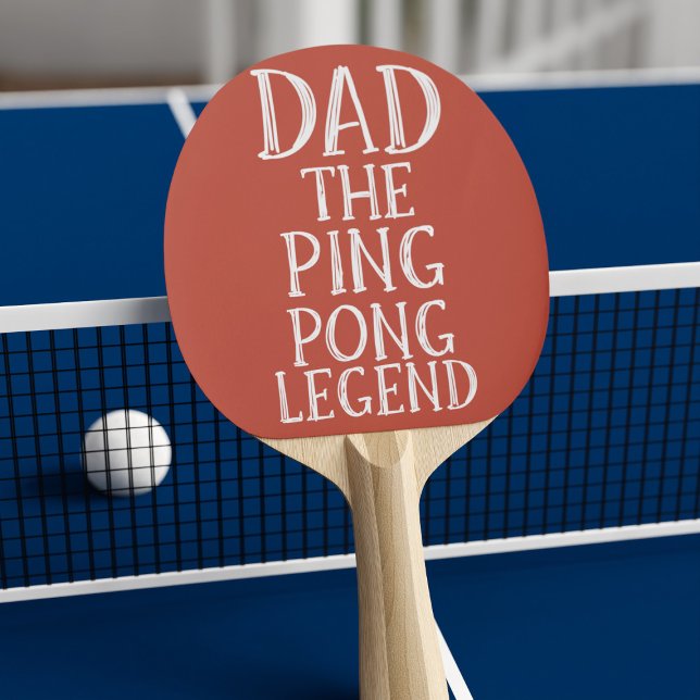 Raquete De Ping Pong Pai Com A Legenda Do Pino Vermelho Engraçado (Criador carregado)