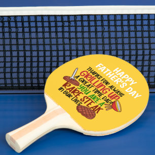 Raquete De Ping Pong Pai de chef Engraçado Personalizado