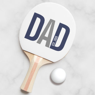 Raquete De Ping Pong Pai Personalizado Azul Marinho Moderno Estabelecid