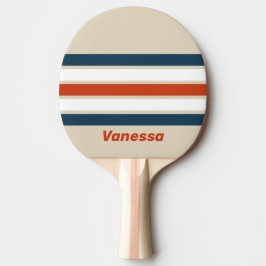 Raquete De Ping Pong Painel de Voo Antigo Através da Faixa com Nome