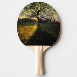 Raquete De Ping Pong Paisagem com sonhos de vagalumes mágicos