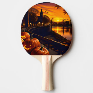 Raquete De Ping Pong Paisagem de Halloween Dois