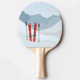 Raquete De Ping Pong Paisagem de inverno