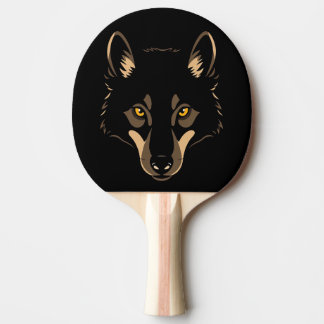 Raquete De Ping Pong Pala de Ping Pong Cara de un Lobo Amenazante