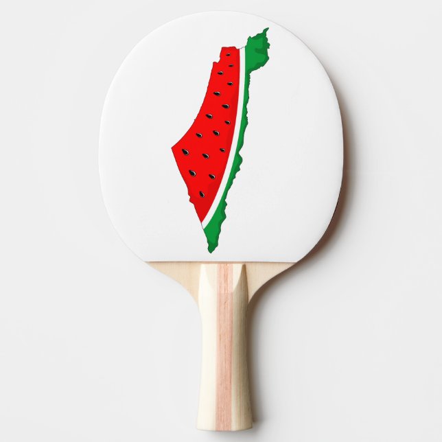Raquete De Ping Pong Palestina - Mapa Watermelon - Símbolo da liberdade (Frente)