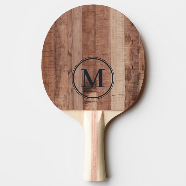Raquete De Ping Pong Pallet Wood Board Monogram (Verso)