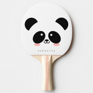 Raquete De Ping Pong Anime feliz de Kawaii enfrentado | Zazzle Portugal