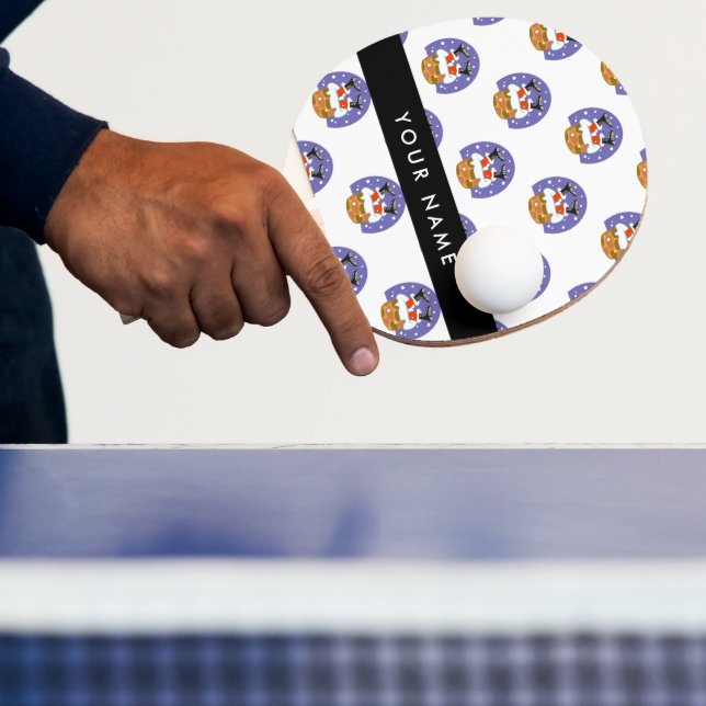 Raquete De Ping Pong Papai Noel Na Chaminé, Neve, Natal, Ano Novo (Insitu)