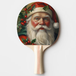 Raquete De Ping Pong Papais noeis com Mistletoe