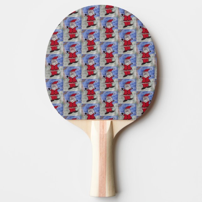 Raquete De Ping Pong Papais noeis felizes (Frente)