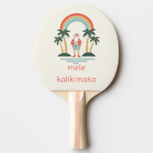 Raquete De Ping Pong Papais noeis Havaianos/Arco-Íris/Palmas