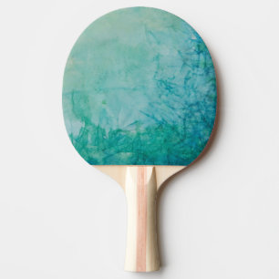 Raquete De Ping Pong Papel com abstrato azul, verde, e preto da pintura