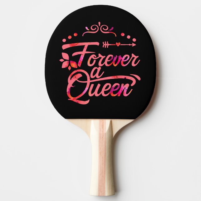 Raquete De Ping Pong Para sempre uma rainha dotada de um saco (Frente)