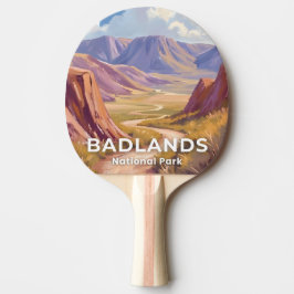 Raquete De Ping Pong Parque Nacional Badlands Dakota do Sul Viagem Arte