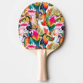 Raquete De Ping Pong Parrots & Palm Folaves