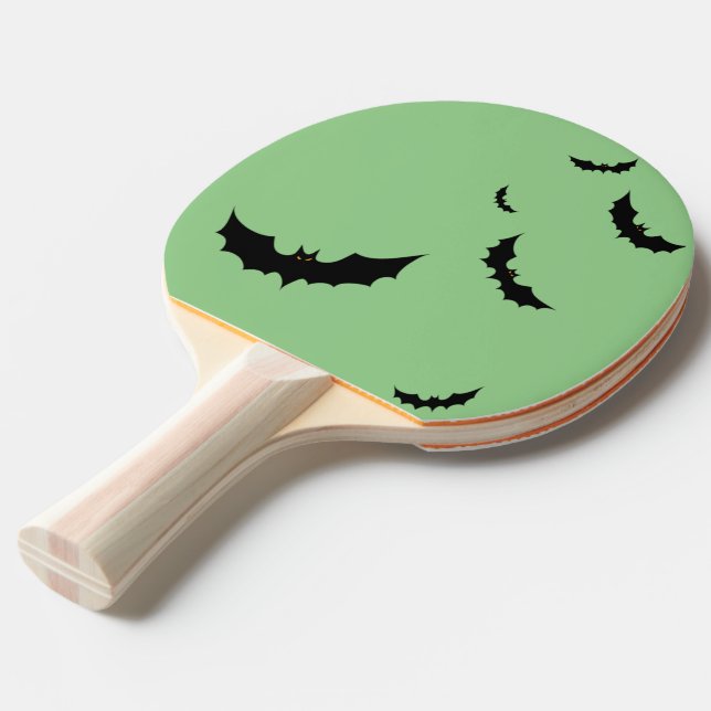 Raquete De Ping Pong Pás de pino de pino inspirado no Halloween (Frente inclinada)