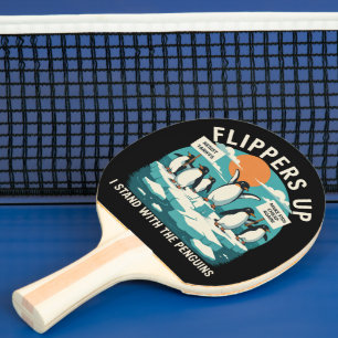 Raquete De Ping Pong Pás Para Cima Eu Levo Pinguins Engraçado Resistênc