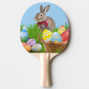 Raquete De Ping Pong Páscoa bonita Bunnypara um humor positivo